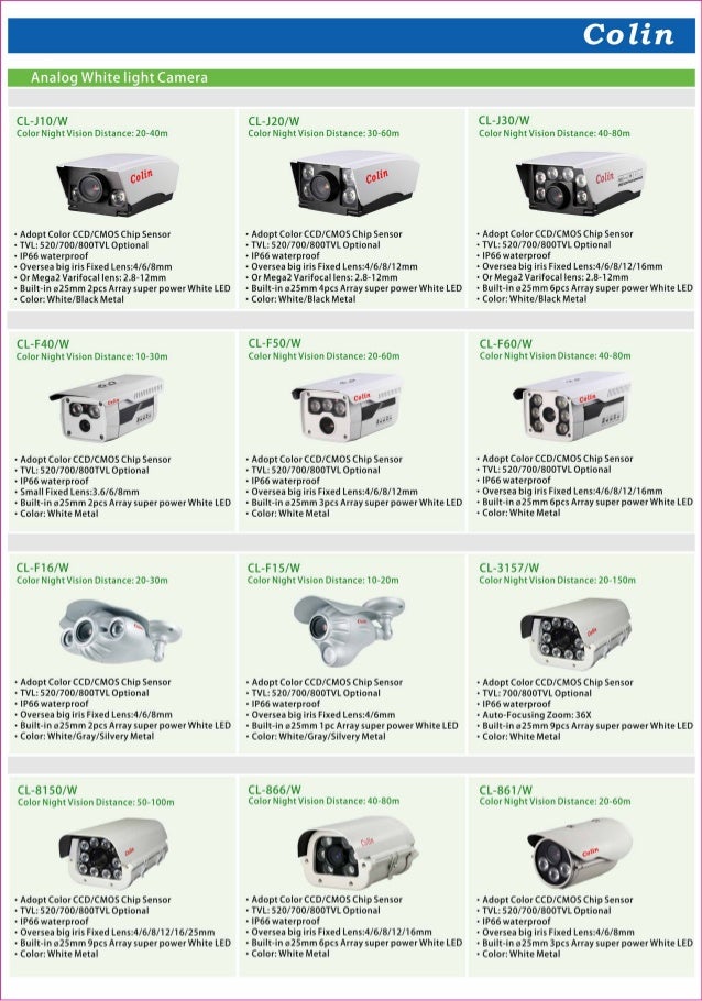 cctv camera catalogue